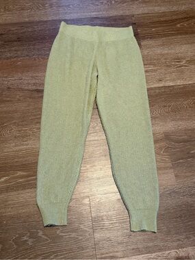 American Eagle Outfitters Ribbed Leggings in Light Green